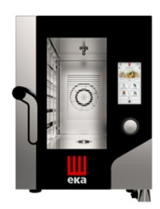 Tecnoeka Kombidämpfer mit 6 Einschüben 1/1 GN Kompakt mit Touchscreen, Gastro Kombidämpfer, inkl. Airflowlogic-, Humilogic-, Drylogic-System