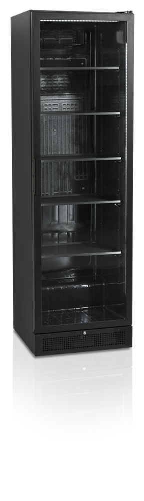 Tefcold Getränkekühlschrank SCU1425H schwarz | Gastro Kühlschrank | Flaschenkühlschrank | Kühlschrank Flaschen | Flaschenkühlschrank Glastür