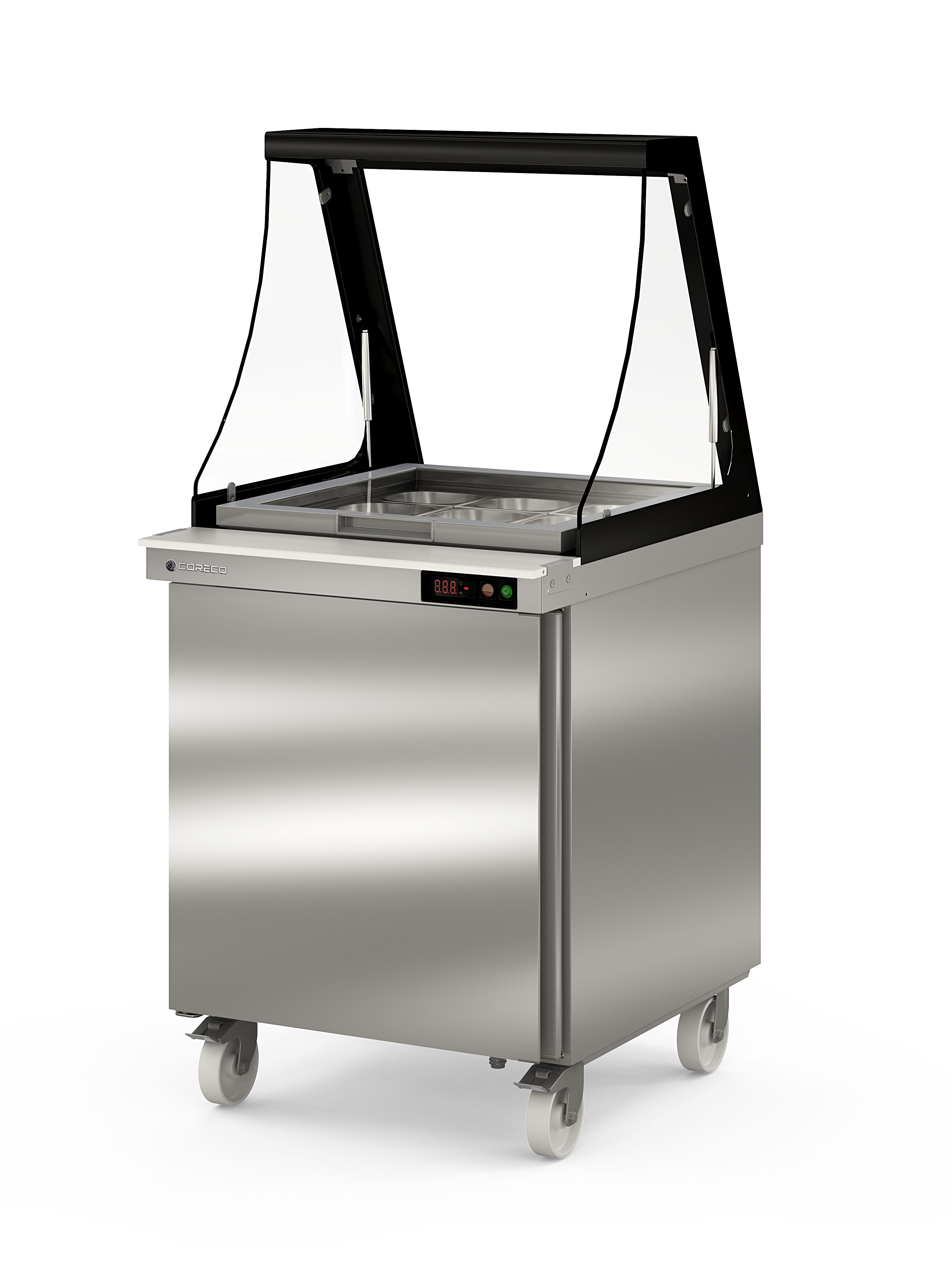 Coreco Saladette US Range 700 - 1/0 mit Glasaufsatz