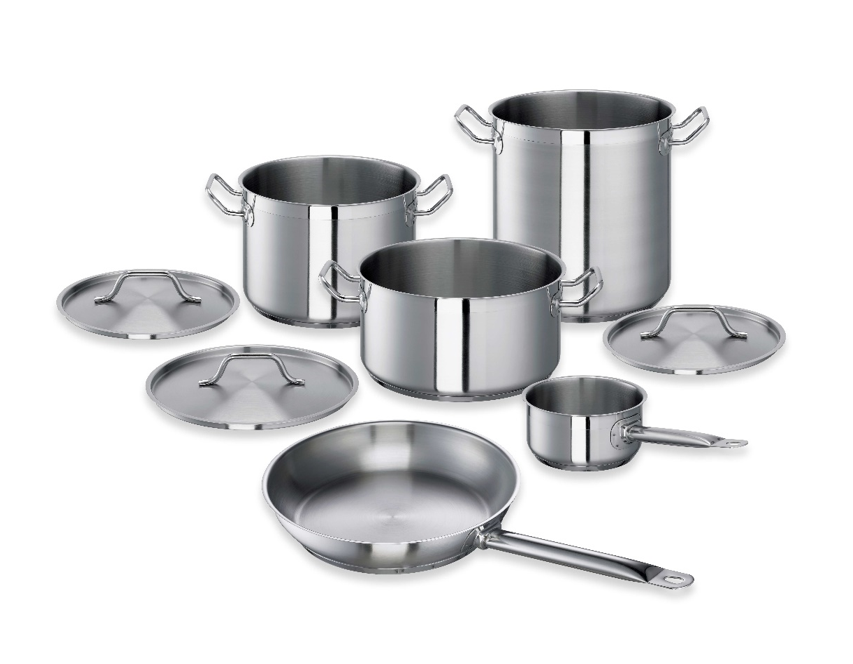 Topf- und Pfannen-Set Chef, Edelstahl, 8-tlg., inkl. Deckel