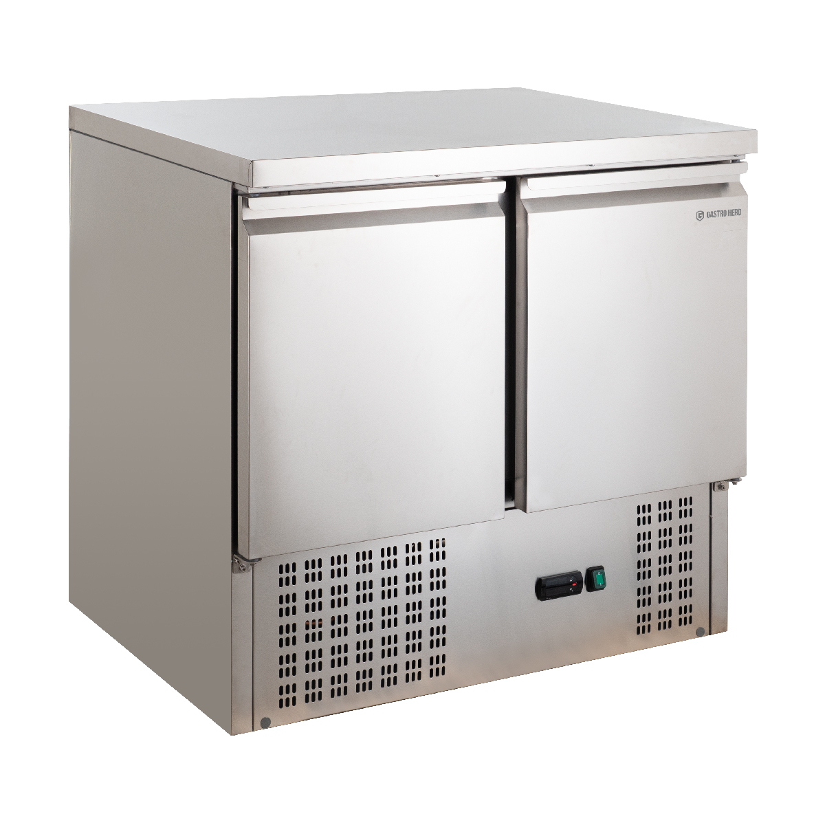 Gastro Kühltisch ECO 2/0 Mini - GN 1/1 - 240 Liter, 2 Türen, für bis zu 5 GN 1/1 Behälter pro Tür, +2°C bis +8°C