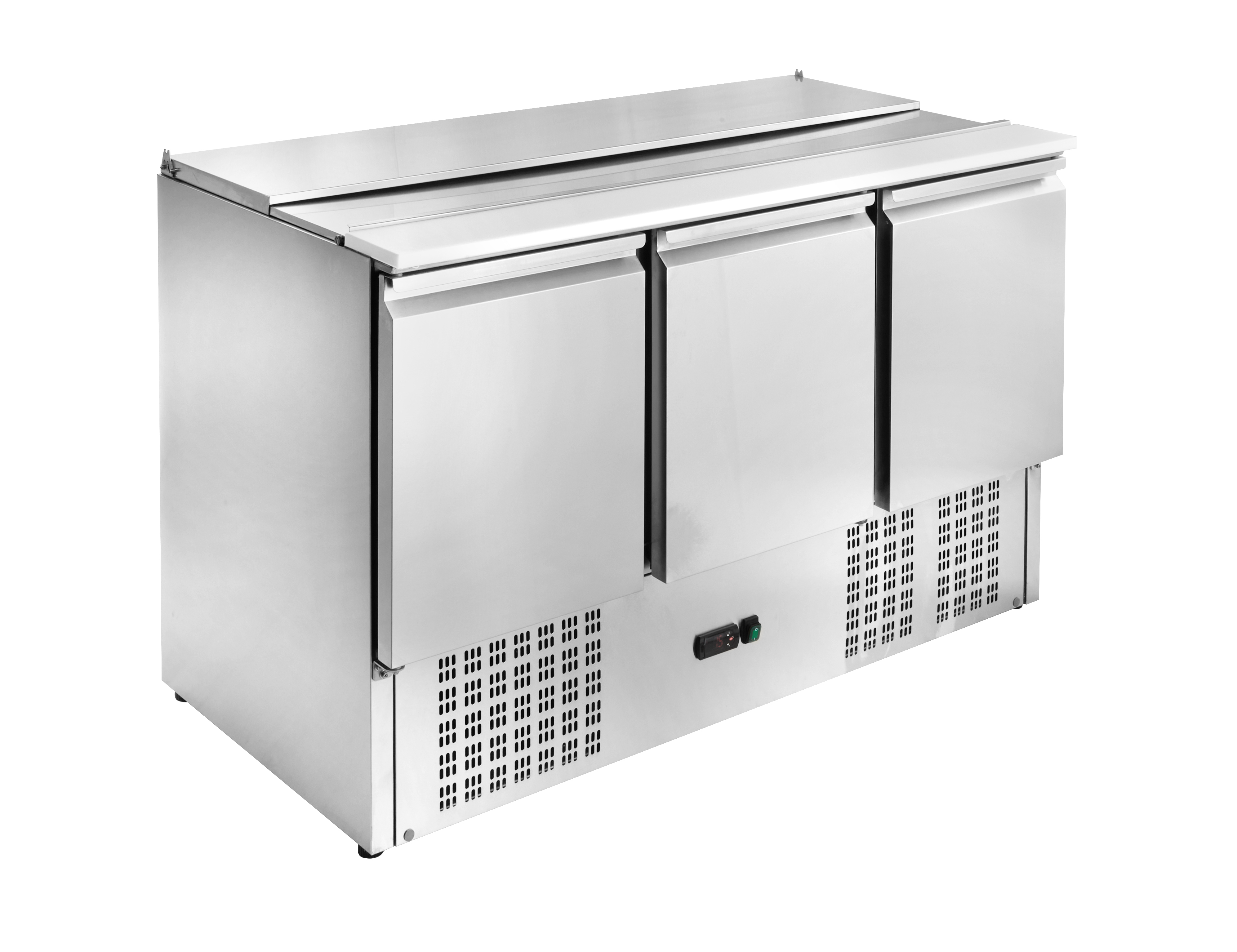 Gastro Saladette ECO 1370 - 386 Liter, 0,435 kW, Platz für 4 x 1/1 GN Behälter, statische Kühlung
