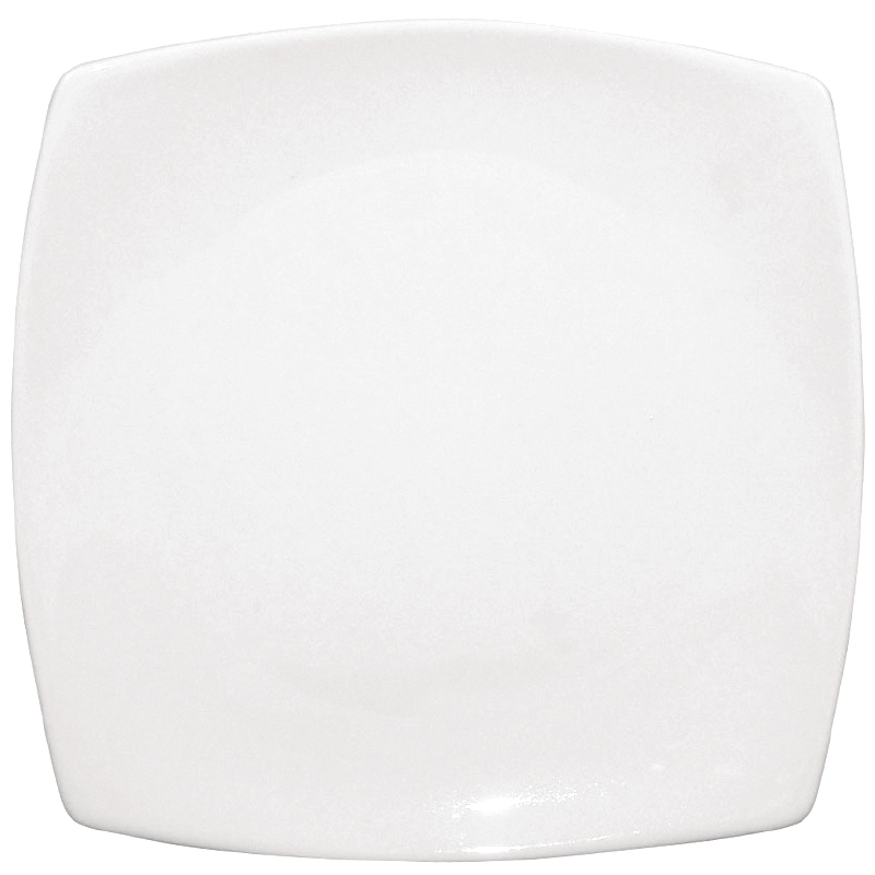 Olympia Whiteware Teller weiß abgerundete Ecken 24 cm - 12 Stk.