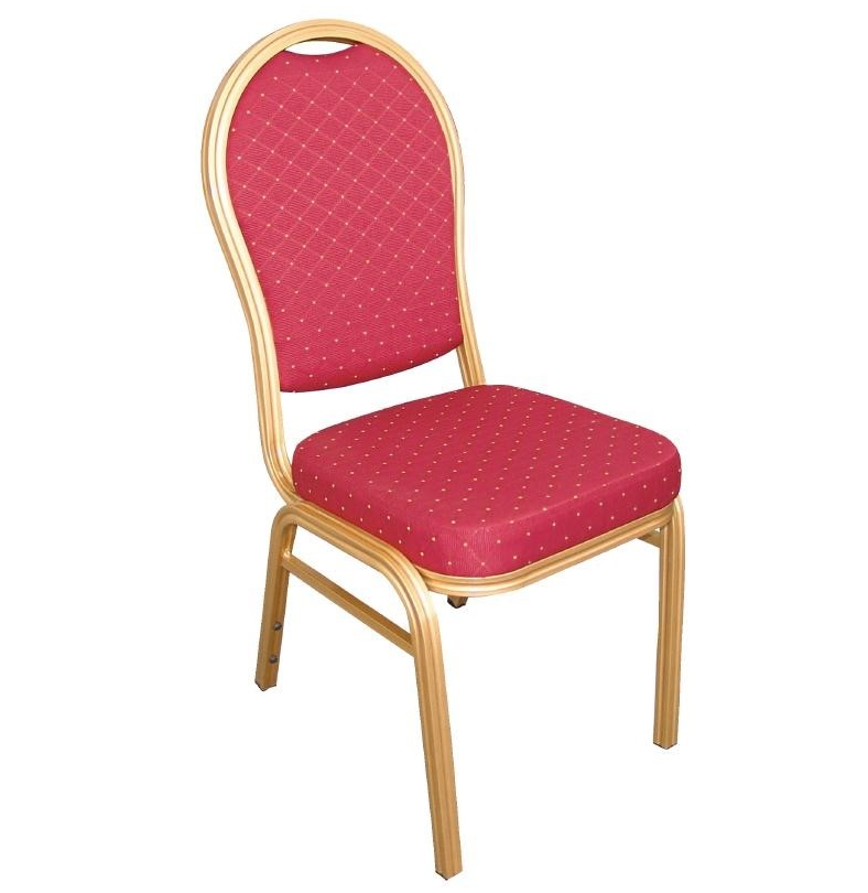 Bankettstühle Bolero mit runder Lehne, rot 4 Stück für Gastro & Gewerbe