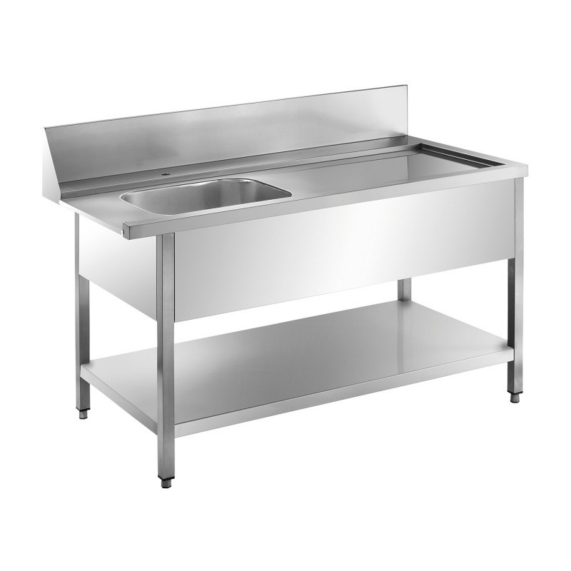 Zulauftisch ECO 12x7 mit Becken, rechts montiert für HSM-ECOLINE54S / SL