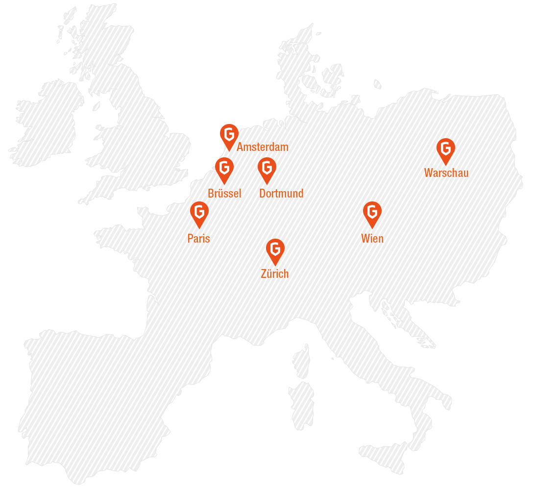 Europakarte von GastroHero
